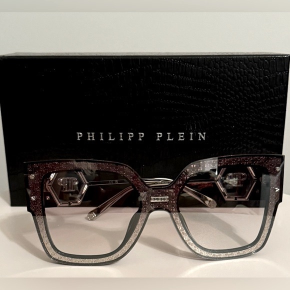 NEW PHILIP PLEIN ROSE VENUS SUNGLASSES FULL INCLUSION BLACK SILVER SOLD OUT - Picture 11 of 16